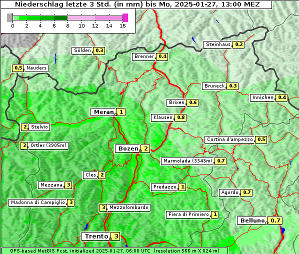 Niederschlag, 27. 1. 2025