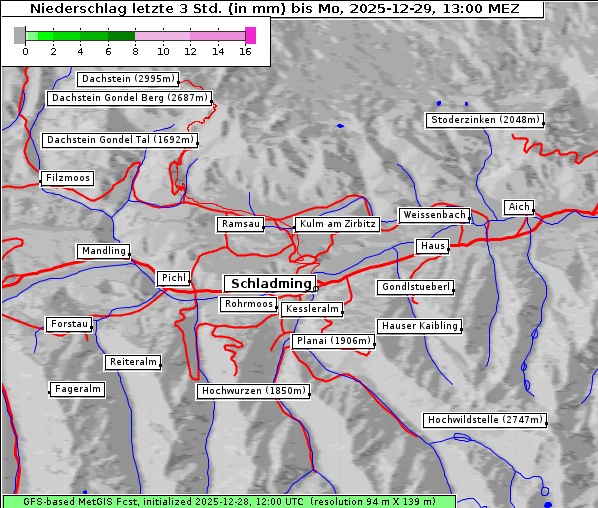Niederschlag, 29. 12. 2025