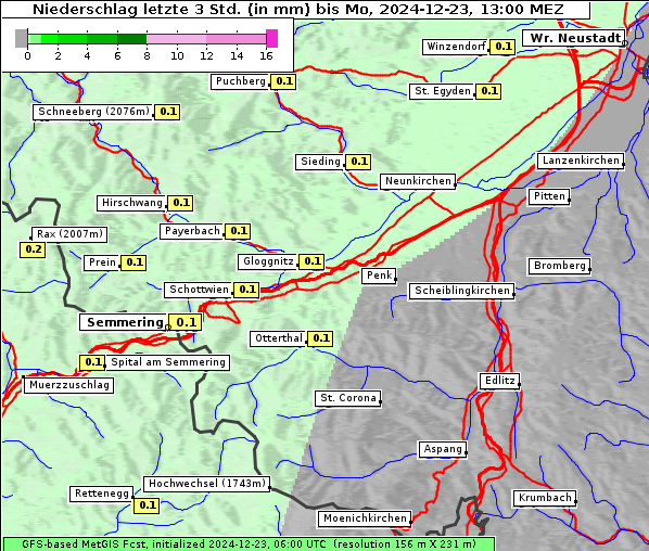Niederschlag, 23. 12. 2024