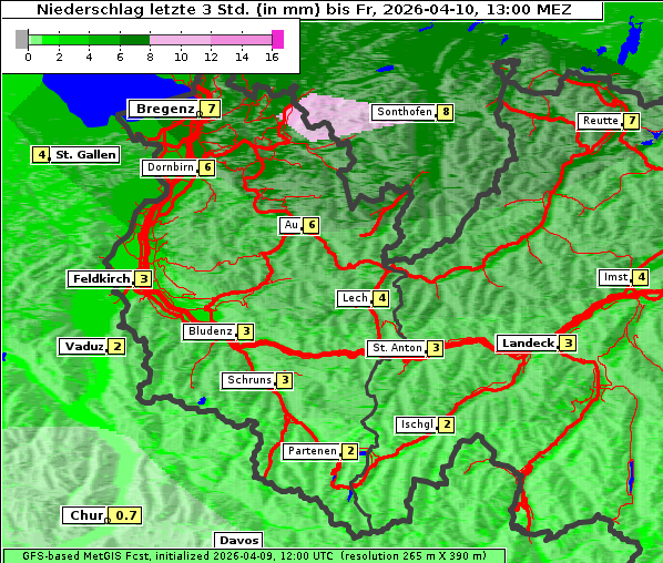 Niederschlag, 10. 4. 2026