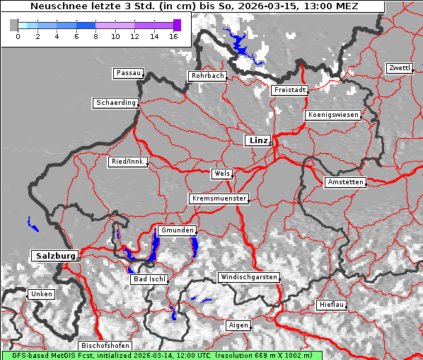 Neuschnee, 15. 3. 2026