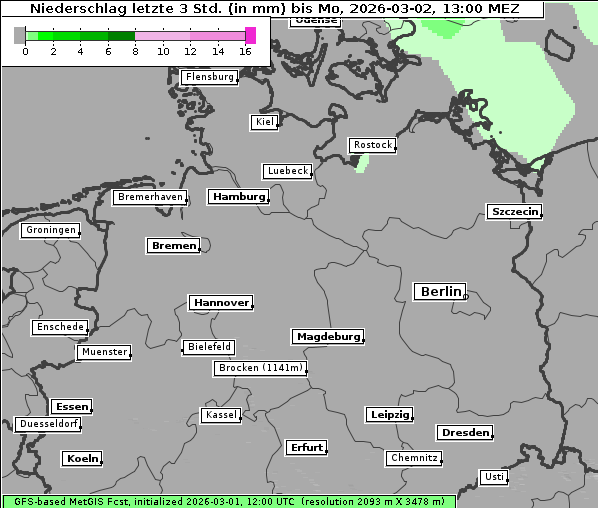 Niederschlag, 2. 3. 2026