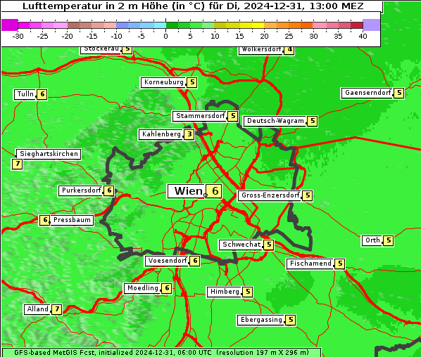 Temperatur, 31. 12. 2024