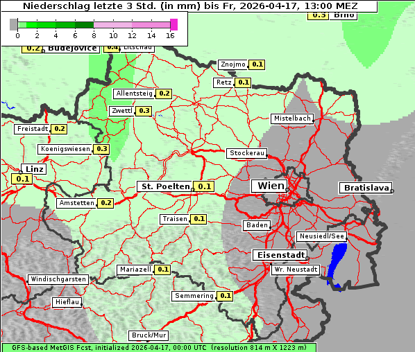 Niederschlag, 17. 4. 2026