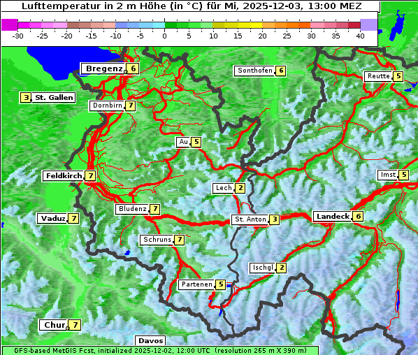 Temperatur, 3. 12. 2025