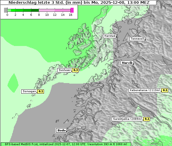 Niederschlag, 8. 12. 2025