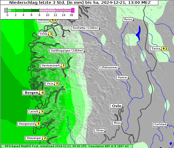Niederschlag, 21. 12. 2024