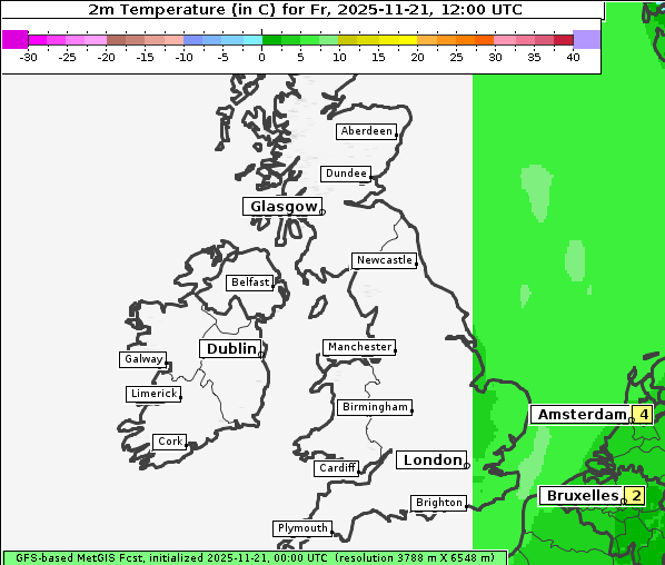 Temperatur, 21. 11. 2025
