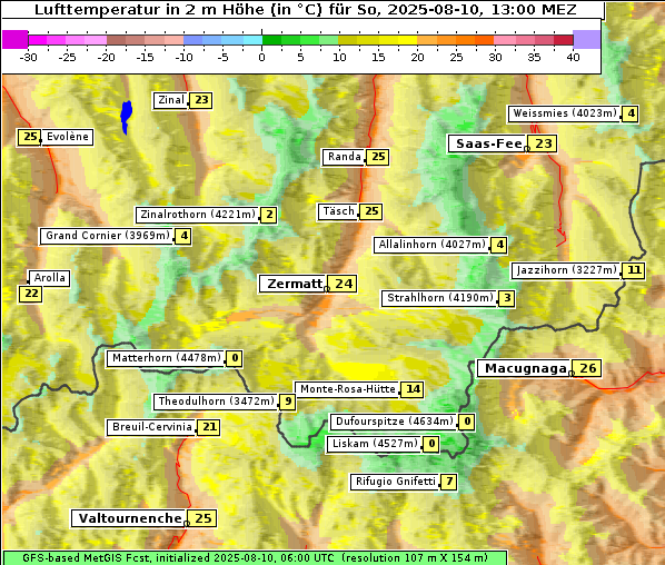 Temperatur, 10. 8. 2025