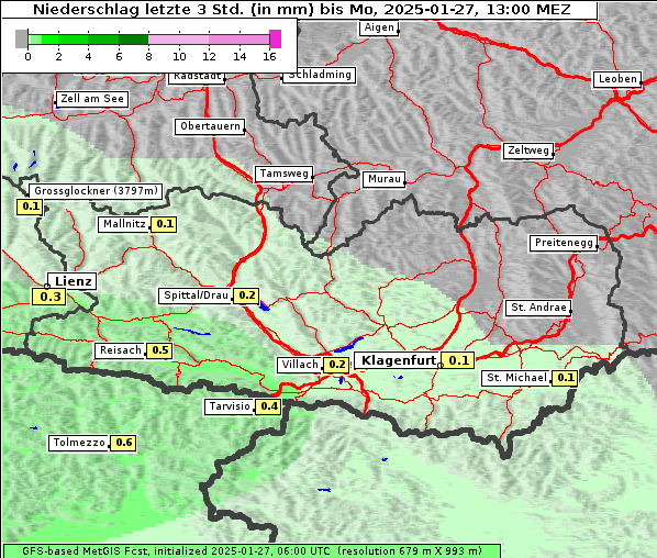 Niederschlag, 27. 1. 2025