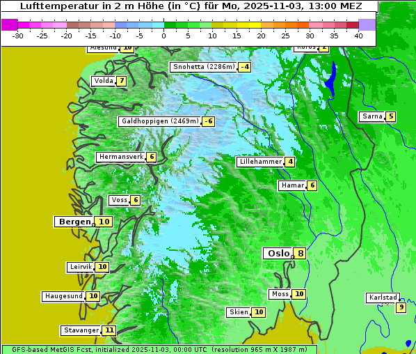 Temperatur, 3. 11. 2025