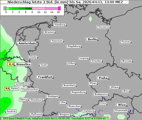 Niederschlag, 11. 4. 2026