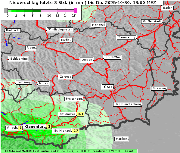 Niederschlag, 30. 10. 2025
