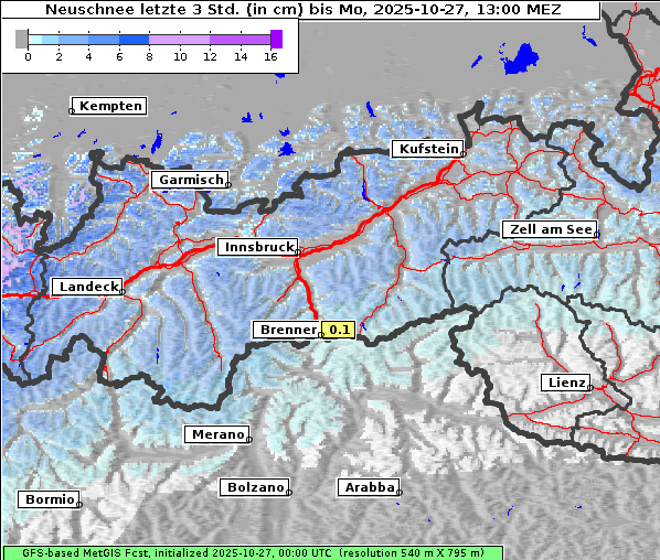 Neuschnee, 27. 10. 2025