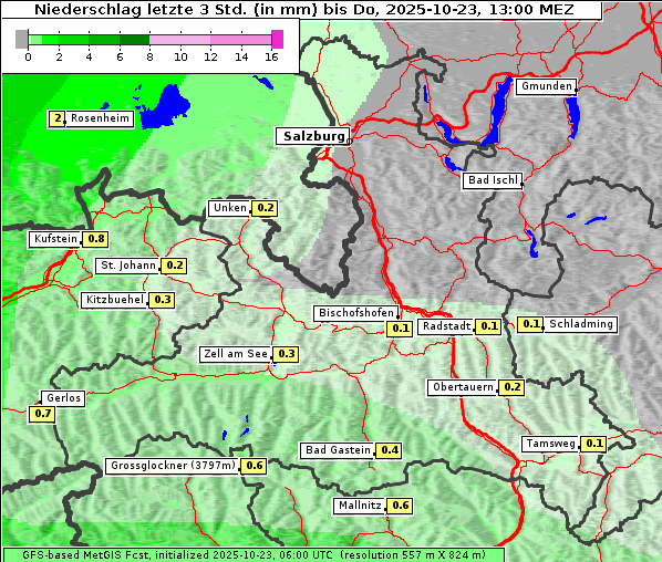 Niederschlag, 23. 10. 2025