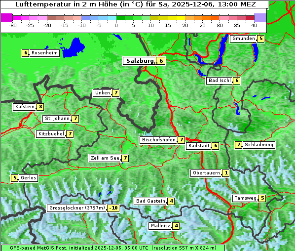 Temperatur, 6. 12. 2025