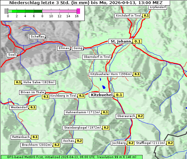 Niederschlag, 13. 4. 2026
