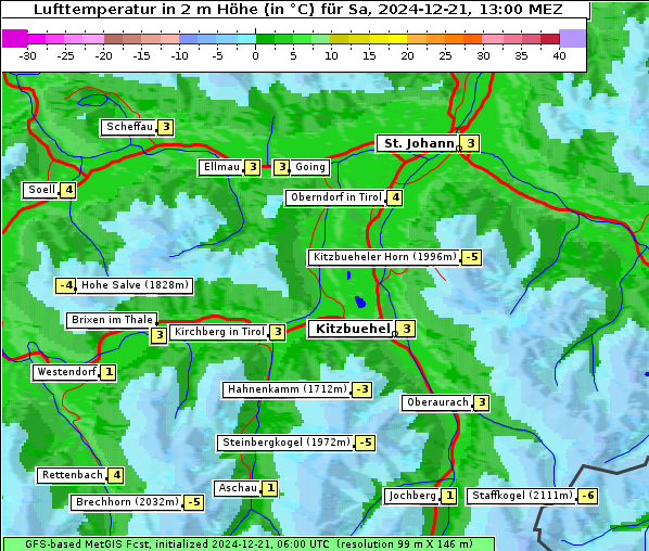 Temperatur, 21. 12. 2024