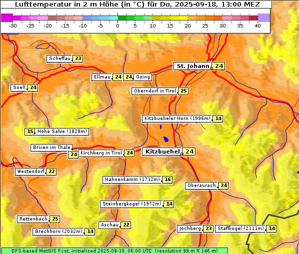 Temperatur, 18. 9. 2025