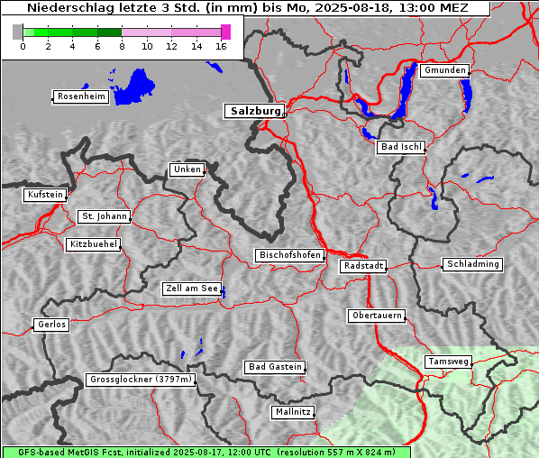 Niederschlag, 18. 8. 2025