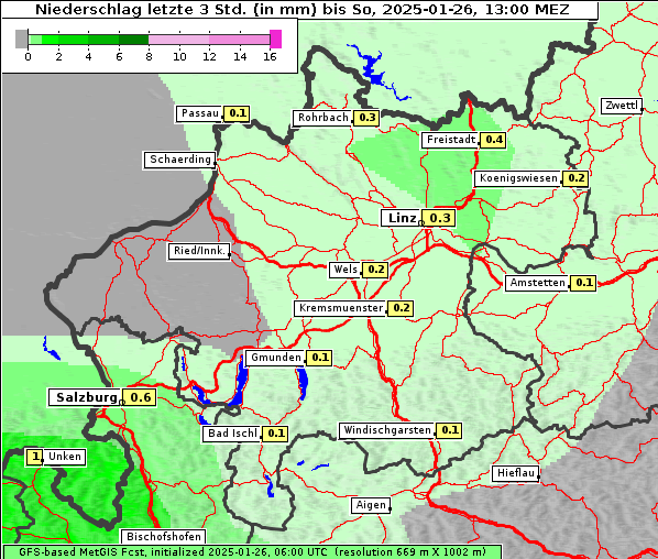 Niederschlag, 26. 1. 2025