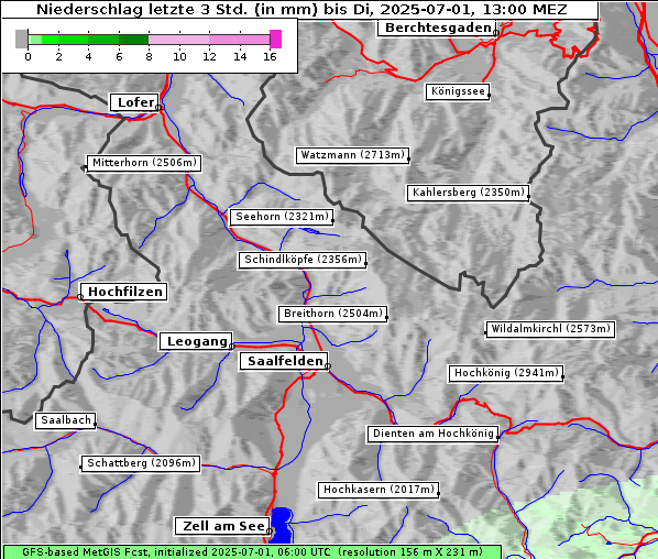 Niederschlag, 1. 7. 2025