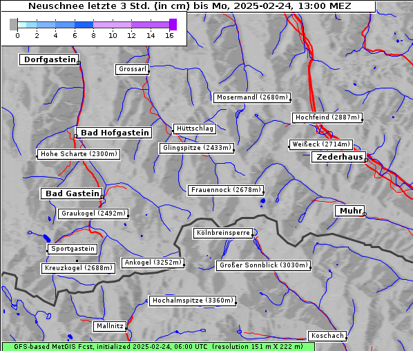 Neuschnee, 24. 2. 2025