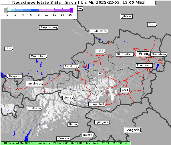Neuschnee, 3. 12. 2025