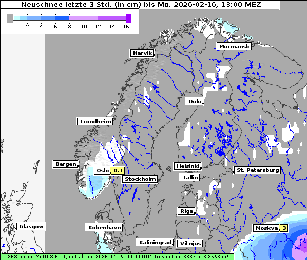 Neuschnee, 16. 2. 2026