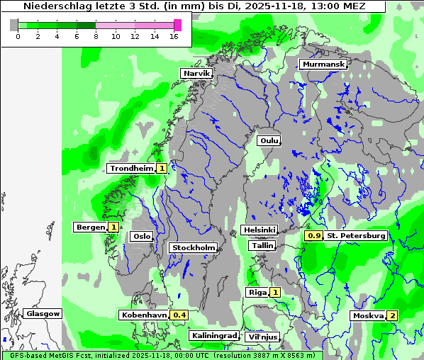 Niederschlag, 18. 11. 2025