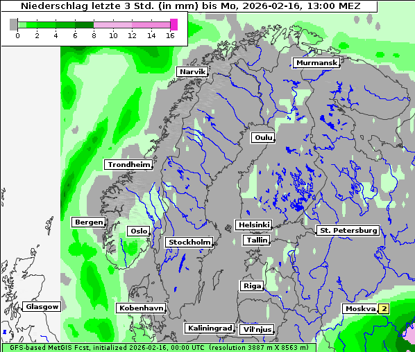 Niederschlag, 16. 2. 2026