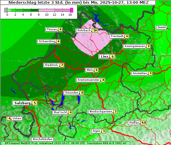 Niederschlag, 27. 10. 2025