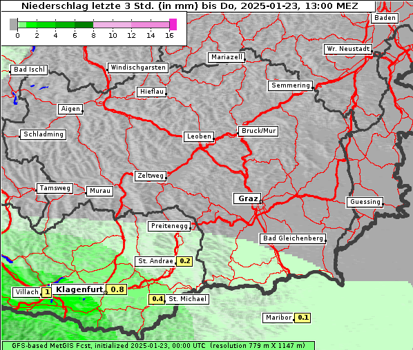 Niederschlag, 23. 1. 2025
