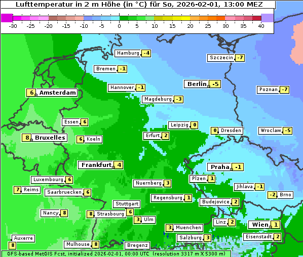 Temperatur, 1. 2. 2026