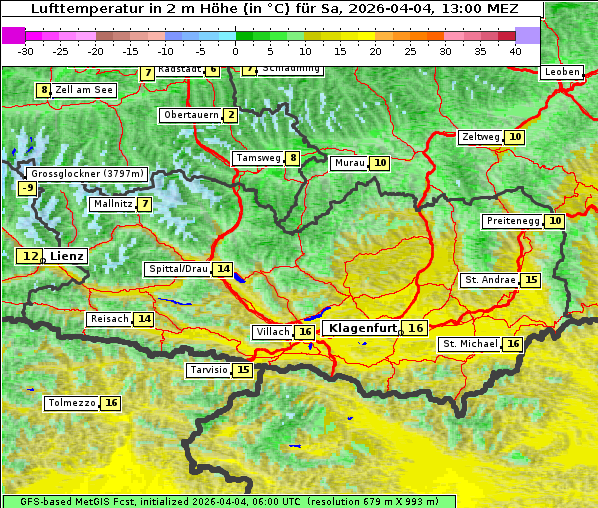 Temperatur, 4. 4. 2026