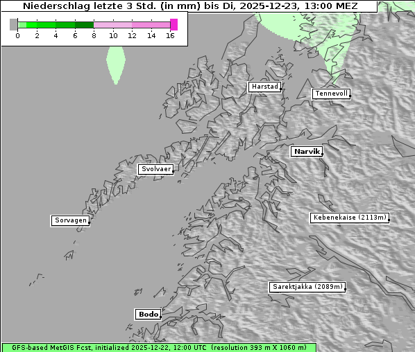Niederschlag, 23. 12. 2025