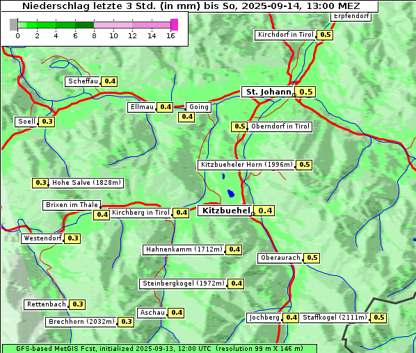 Niederschlag, 14. 9. 2025
