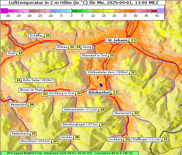 Temperatur, 1. 9. 2025