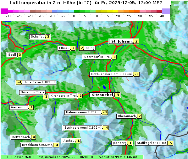 Temperatur, 5. 12. 2025