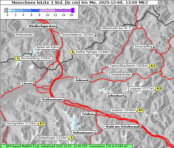 Neuschnee, 8. 12. 2025