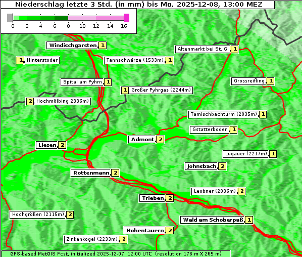Niederschlag, 8. 12. 2025