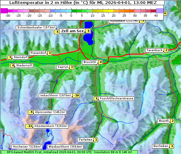 Temperatur, 1. 4. 2026