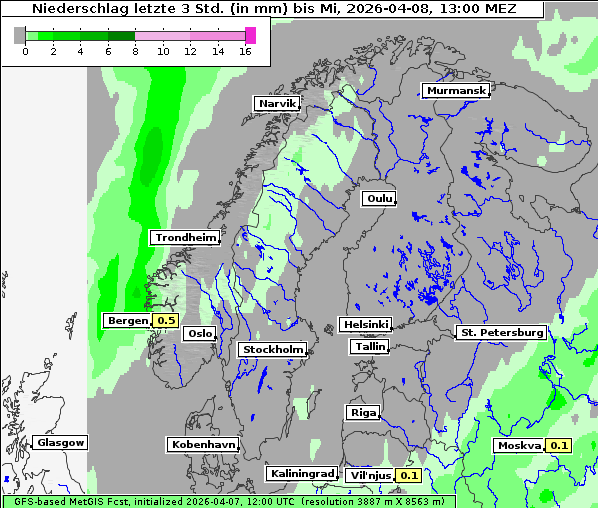 Niederschlag, 8. 4. 2026