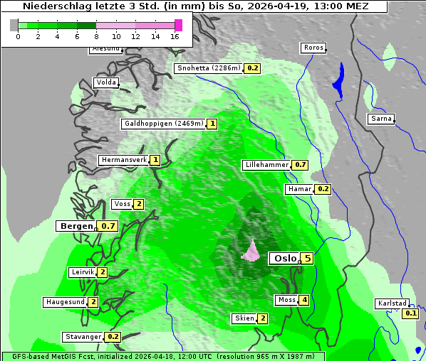 Niederschlag, 19. 4. 2026