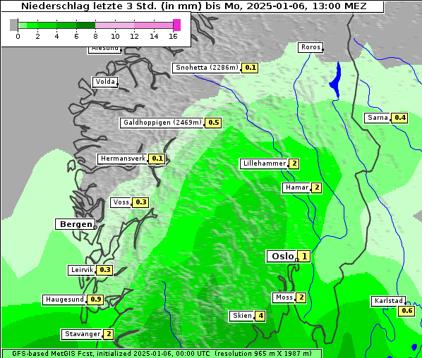 Niederschlag, 6. 1. 2025