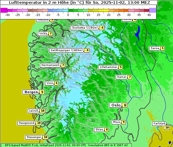 Temperatur, 2. 11. 2025