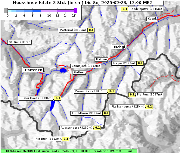 Neuschnee, 23. 2. 2025