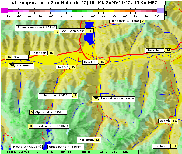 Temperatur, 12. 11. 2025