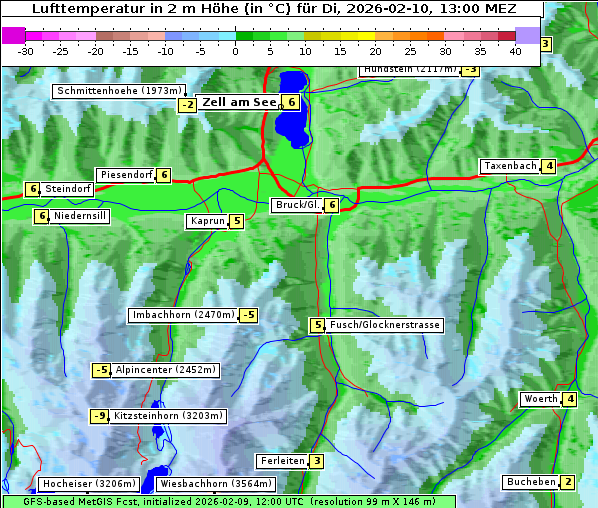 Temperatur, 10. 2. 2026