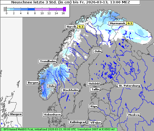 Neuschnee, 13. 3. 2026